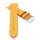 Design metallic Leder Uhrenarmband Modell Glimmer clementine-orange 12 mm
