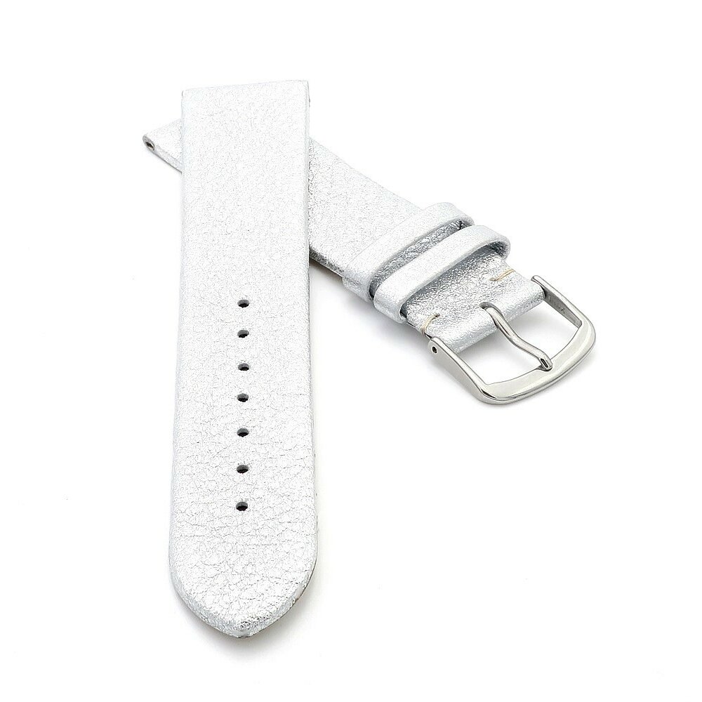 Design metallic Leder Uhrenarmband Modell Glimmer silber mm Uhren
