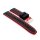 Premium Silikon Uhrenarmband Modell Malibu schwarz-rot 20 mm