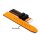 Premium Silikon Uhrenarmband Modell Malibu schwarz-orange 22 mm