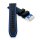Premium Silikon Uhrenarmband Modell Malibu schwarz-blau 22 mm