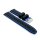 Premium Silikon Uhrenarmband Modell Malibu schwarz-blau 22 mm