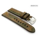 Rios1931 Camouflage Leder-Uhrenarmband Modell Douglas braun-grün 20 mm