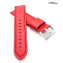 Diloy Lorica-Technikleder Uhrenarmband Modell Nizza rot 20 mm, wasserfest