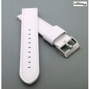 Diloy Lorica-Technikleder Uhrenarmband Modell Nizza weiß 20 mm, wasserfest