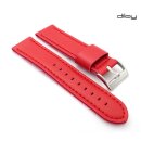 Diloy Lorica-Technikleder Uhrenarmband Modell Nizza rot 22 mm, wasserfest