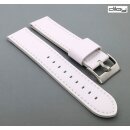 Diloy Lorica-Technikleder Uhrenarmband Modell Nizza weiß 22 mm, wasserfest