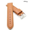 Diloy Lorica-Technikleder Uhrenarmband Modell Nizza cognac 24 mm, wasserfest