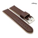Diloy Lorica-Technikleder Uhrenarmband Modell Nizza mocca 26 mm, wasserfest
