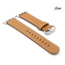 Fluco Uhrenarmband Modell App-Kampus cognac 22 mm, komp. Apple Watch