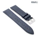 Herzog Rindleder Uhrenarmband Modell Florenz blau 18 mm, Handmade
