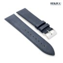 Herzog Rindleder Uhrenarmband Modell Florenz blau 22 mm, Handmade