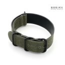 RIOS1931 Nato-Canvas Uhrenarmband Modell Tallinn nato-grün 18 mm Nato Strap