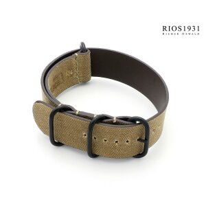 RIOS1931 Nato-Canvas Uhrenarmband Modell Tallinn honig-beige 24 mm Nato Strap