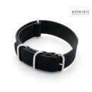 RIOS1931 Nato-Canvas Uhrenarmband Modell Sofia schwarz 18...