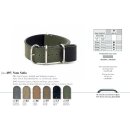 RIOS1931 Nato-Canvas Uhrenarmband Modell Sofia schwarz 18 mm Nato Strap
