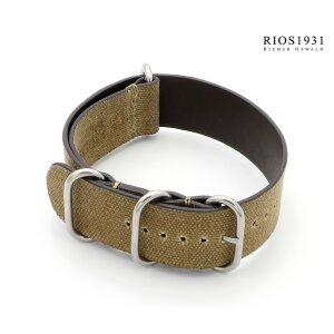RIOS1931 Nato-Canvas Uhrenarmband Modell Warsaw honig-beige 20 mm Nato Strap