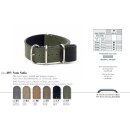 RIOS1931 Nato-Canvas Uhrenarmband Modell Sofia schwarz 22 mm Nato Strap