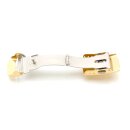 Sicherheitsfaltschließe Edelstahl gold gebürstet Modell AD-LB 18 mm