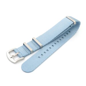 GEO-Straps Nato Nylon Uhrenarmband Modell Nitro hell-blau 20 mm