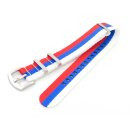 GEO-Straps Nato Nylon Uhrenarmband Modell Nitro rot-blau-weiß 20 mm