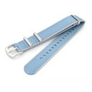 GEO-Straps Nato Nylon Uhrenarmband Modell Nitro blau-silber 22 mm