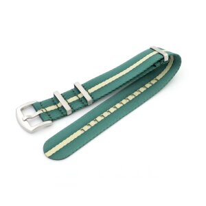 GEO-Straps Nato Nylon Uhrenarmband Modell Nitro grün-beige 22 mm