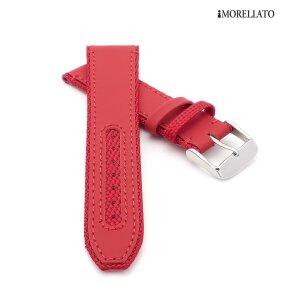 Morellato Leder-Textil Uhrenarmband Modell Hydrospeed rot wasserfest 22 mm