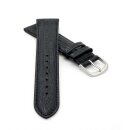 Feines Eidechsen-Leder Uhrenarmband Modell Davos-71S NL schwarz 20 mm