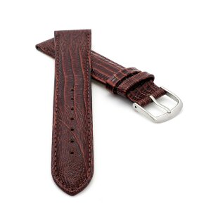 Feines Eidechsen-Leder Uhrenarmband Modell Davos-71S NL mocca 20 mm