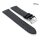 Diloy feines italienisches Softleder-Uhrenarmband Modell Seville schwarz 20 mm