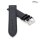 Diloy feines italienisches Softleder-Uhrenarmband Modell Seville schwarz 22 mm