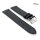 Diloy feines italienisches Softleder-Uhrenarmband Modell Seville schwarz 22 mm