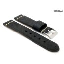 Diloy Premium Vintage Uhrenarmband Modell Patron Easy-Klick schwarz 22 mm