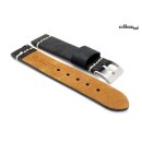 Diloy Premium Vintage Uhrenarmband Modell Patron Easy-Klick schwarz 22 mm