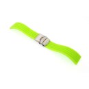 Silikon Uhrenarmband Modell Kreta neon-grün 18 mm, Faltschließe