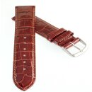 Feines Alligator Leder Uhrenarmband Modell Genf-71S NL rost-braun 19 mm