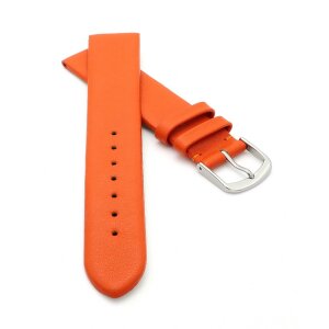 Feines Leder-Uhrenarmband Basel-NL orange 19 mm
