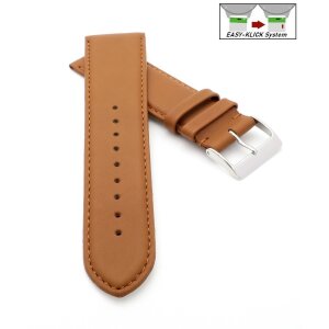 Easy-Klick Uhrenarmband Jungkalb Modell Chur caramel-braun 16 mm