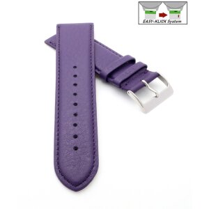 Easy-Klick Uhrenarmband Jungkalb Modell Chur aubergine-lila 16 mm