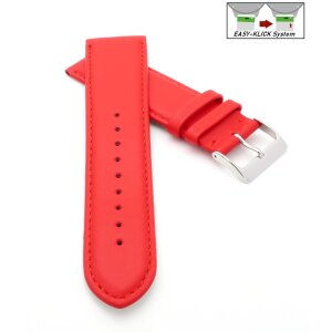 Easy-Klick Uhrenarmband Jungkalb Modell Chur hibiskus-rot 22 mm