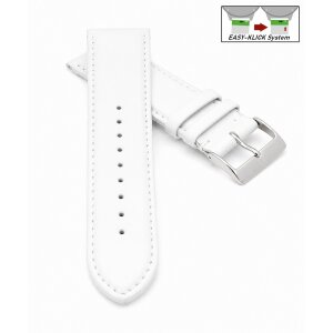 Easy-Klick Uhrenarmband Jungkalb Modell Chur XL weiß 20 mm