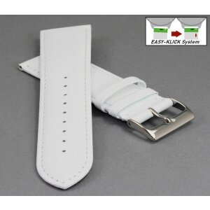 Easy-Klick Uhrenarmband Jungkalb Modell Chur XL weiß 22 mm
