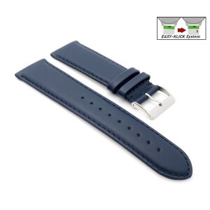 Easy-Klick Uhrenarmband Jungkalb Modell Chur XL dunkel-blau 18 mm