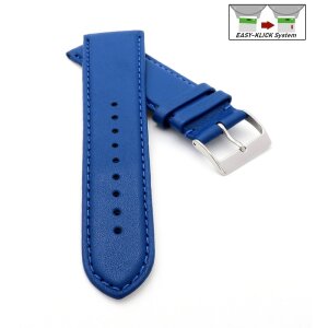 Easy-Klick Uhrenarmband Jungkalb Modell Chur XL königs-blau 22 mm