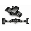 Butterflyfaltschließe Edelstahl-PVD schwarz poliert Modell Spring 22 mm
