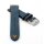 Rindleder Uhrenarmband Modell Beluga-Gino blau-orange 20 mm