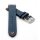 Rindleder Uhrenarmband Modell Beluga-Pito-NL blau-orange 20 mm