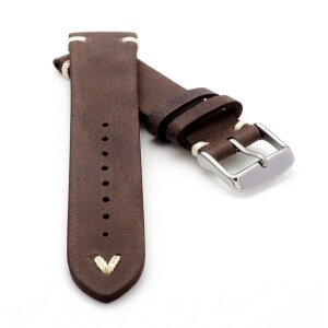 Rindleder Uhrenarmband Modell Beluga-Pito XL-extralang mocca 18 mm