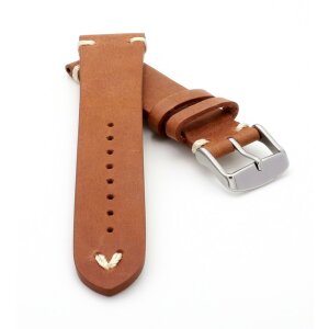 Rindleder Uhrenarmband Modell Beluga-Pito XL-extralang cognac 24 mm